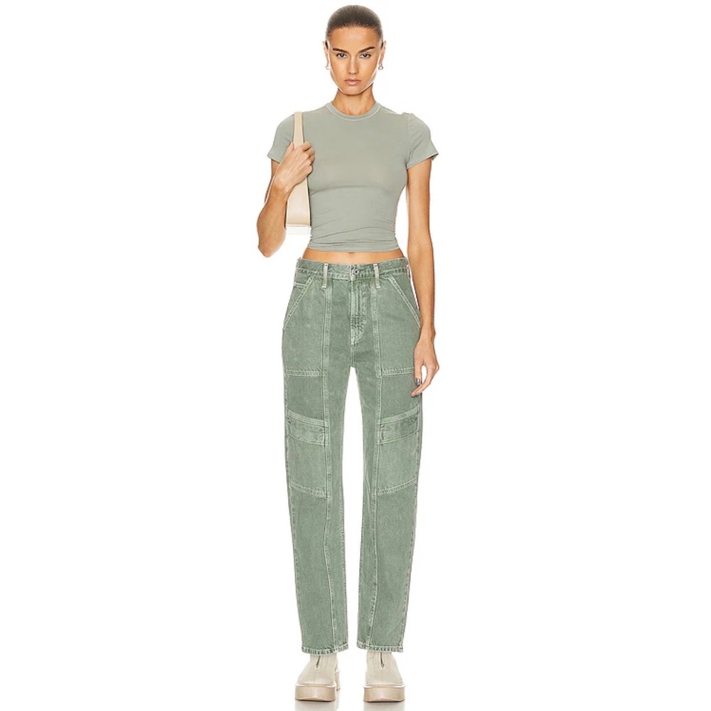 AGOLDE Cooper Cargo Carpenter Straight Leg Jeans Sage Green 28
